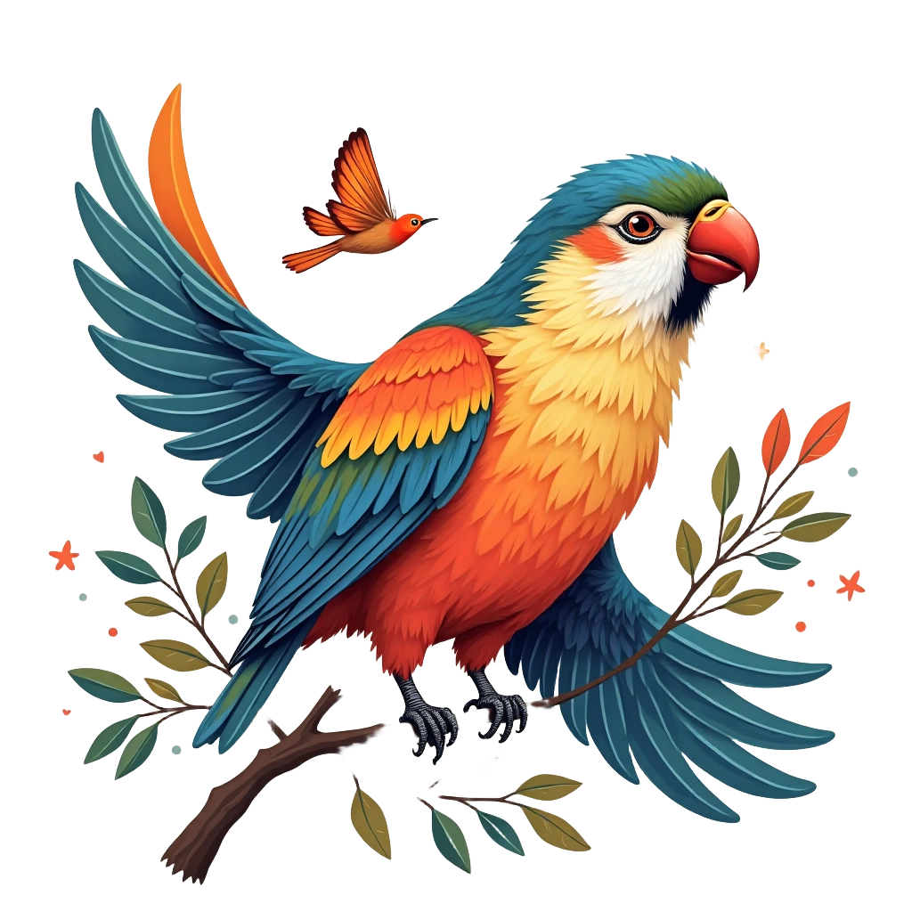 Colorful Parrot Illustration